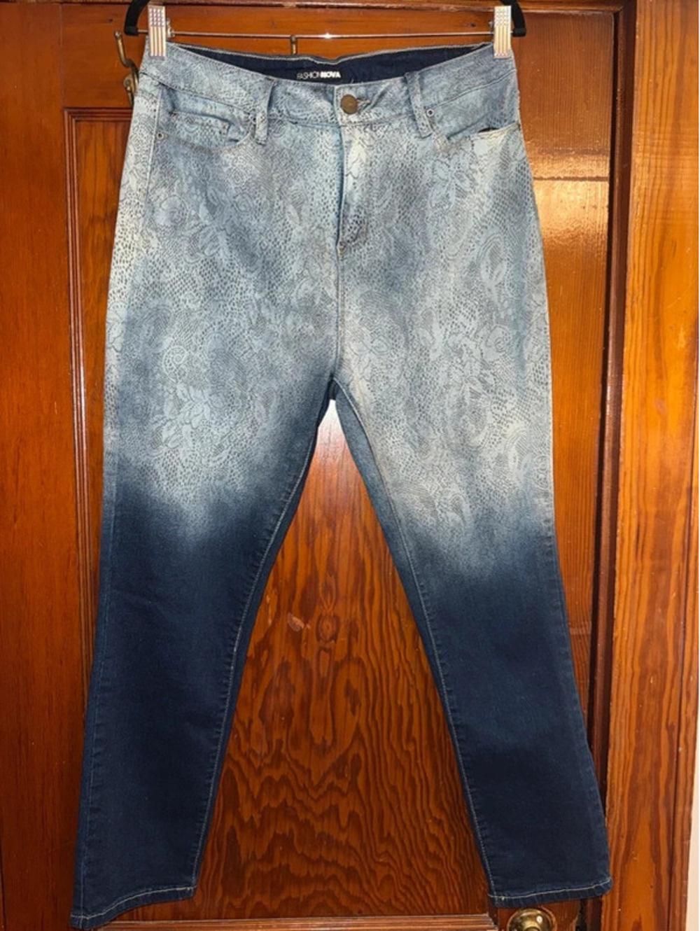 Fashion Nova Snake Print Ombre Jeans - Size 15 Skinny Stretch